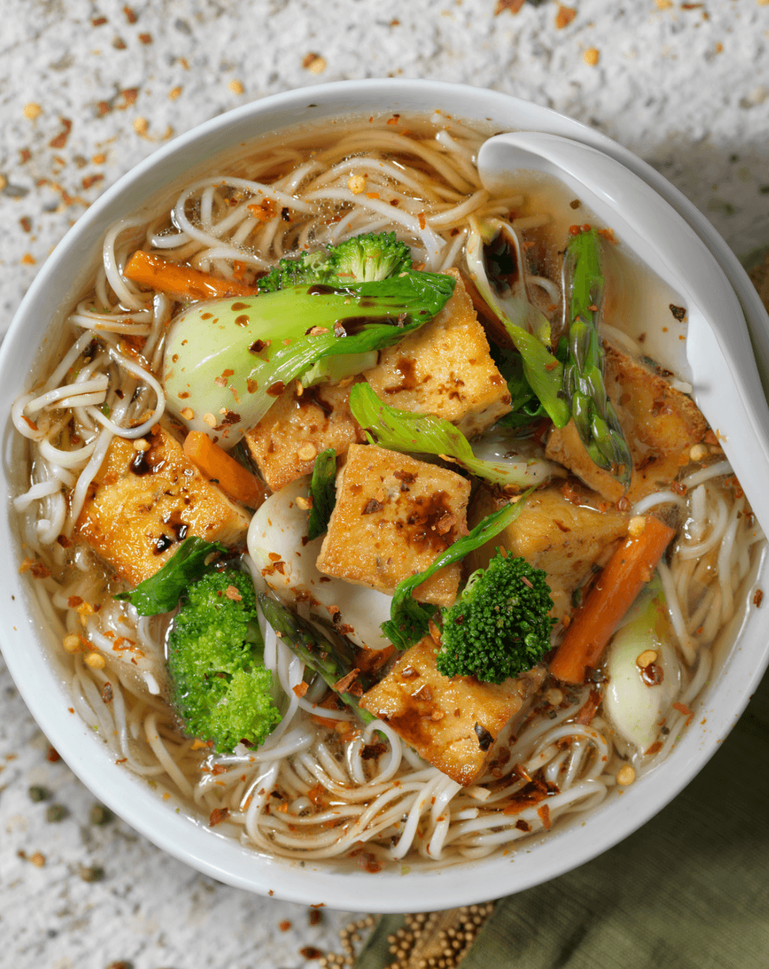 Nouilles Soba Cachuète & Tofu Grillé